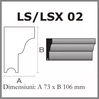 SOLBANCURI PENTRU FEREASTRA LS02 DIN POLISTIREN EXPANDAT ACOPERIT CU RASINA
