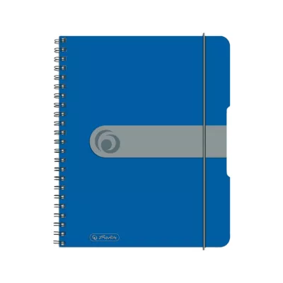 Caiet A5 EOTG cu spira, 80 file, patratele, albastru
