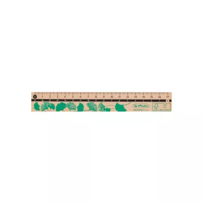 Rigla, lemn 100% FSC®, 17 cm, diverse motive, seria GREENline