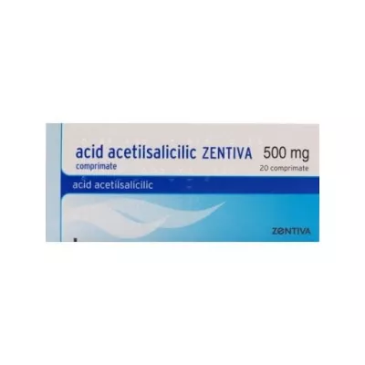 Acid acetilsalicilic Zentiva, 500mg, 20 comprimate