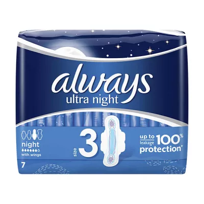 Always ultra night, 7 bucăți, Procter & Gamble