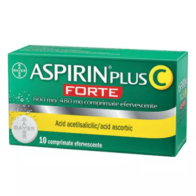 Aspirin plus C forte 800mg/480mg, 10 comprimate efervescente