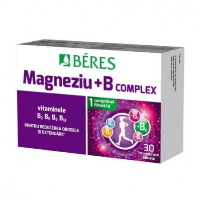 Magneziu + Vitamine B complex, 30 comprimate, Beres