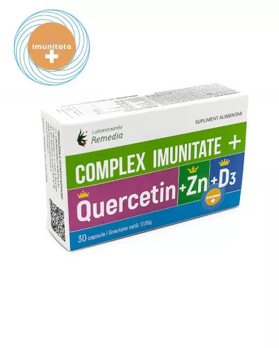 Complex Imunitate Quercetin + Zn + D3, 30 capsule, Remedia