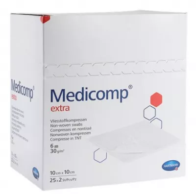 Comprese sterile Medicomp Extra 6 straturi, 10x10 cm, 25 bucăți, Hartmann