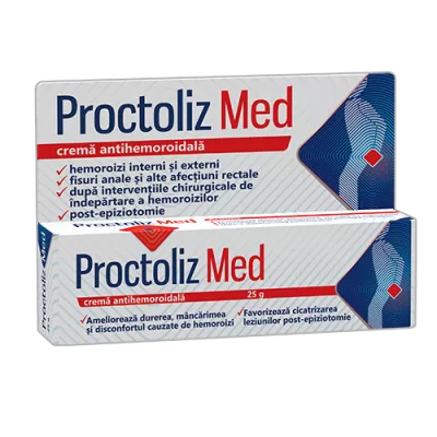 Cremă antihemoroidală Proctoliz Med, 25 g, Fiterman