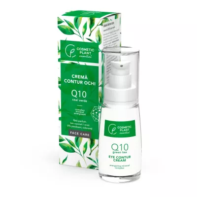 Cremă contur ochi Q10 + ceai verde și complex mineral energizant, 30ml, Cosmetic Plant