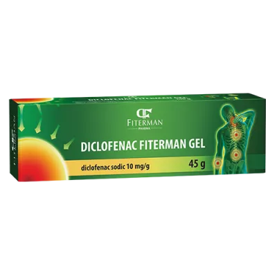Diclofenac 10 mg/g, gel, 45 g, Fiterman