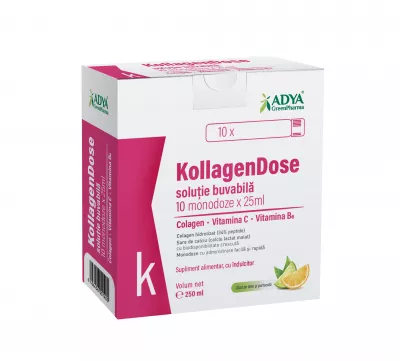 KollagenDose, soluție buvabilă, 10 monodoze x 25ml, Adya Green Pharma