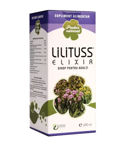 LiliTUSS Elixir sirop pentru adulți, flacon 200ml, Adya Green Pharma