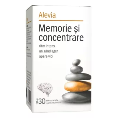 Memorie și concentrare adulti 30 comprimate, Alevia 