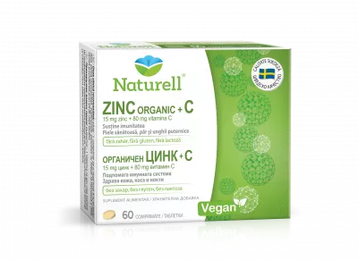 Naturell Zinc Organic+C, 60 comprimate