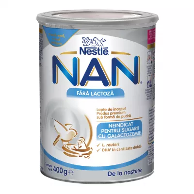 Nestle Nan fara lactoza 400g, de la naștere