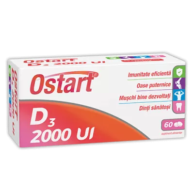 Ostart® D3 2000UI, 60 comprimate