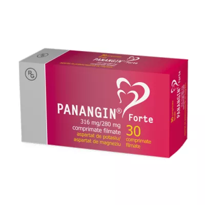 Panangin forte, 316mg/280mg, 30 comprimate filmate, Gedeon Richter