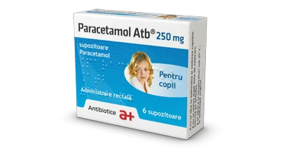 Paracetamol 250 mg, Cutie 6 supozitoare, Antibiotice
