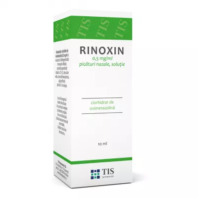 Rinoxin 0,5mg/ml, picături nazale, Tis