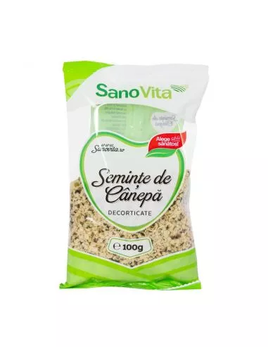 Semințe de cânepă decorticată 100g, SanoVita
