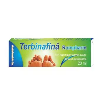 Terbinafină 10,1mg/ml, spray cutanat soluție, 20ml, Rompharm