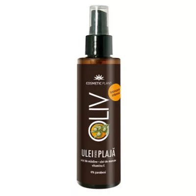 Ulei pentru plajă OLIV pentru bronzare intensă cu beta-caroten, vitamina E și ulei de măsline, 150 ml, Cosmetic Plant