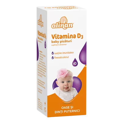 Vitamina D3 picături Alinan, 10 ml, Fiterman