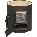 Boiler pe lemne inox 120 L cu focar usi de fonta FM Focar cu usi din tabla