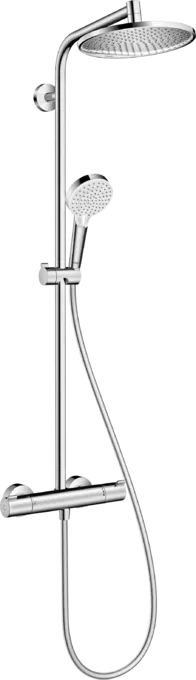 Coloana de dus ShowerPipe cu termostat Hansgrohe Crometta S 240, EcoSmart, crom