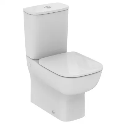 Vas wc pe pardoseala Ideal Standard Esedra Compact 62x36 cm, lipit de perete