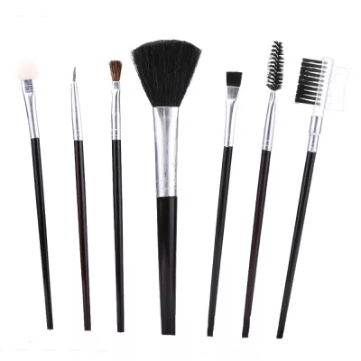 Pensule makeup set 7 cu husa din material