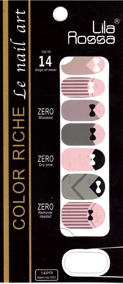 Sticker pentru unghii nail art, Lila Rossa, 14 in 1, nr 26
