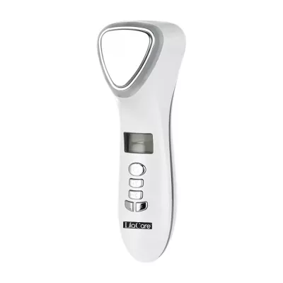 Aparat masaj facial Lila Care, pentru indepartarea liniilor fine, vibratii cu ultrasunete, masaj rece/cald, foton, functie de intinerire, alb