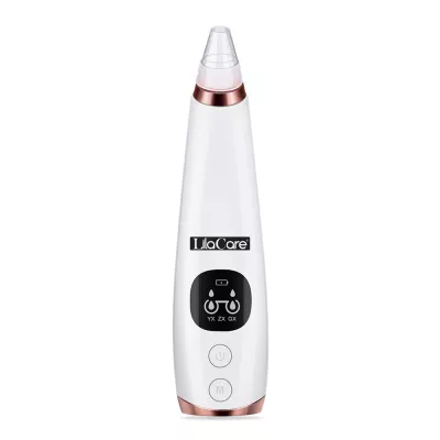 Aspirator facial Lila Care, ingrijire ten, indepartarea punctelor negre, minimizarea porilor, putere de aspirare mare, 6 capete inlocuibile, 7 nivele de rezistenta, portabil, alb