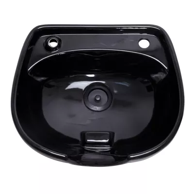 Chiuveta scafa coafor din ceramica, adancime 22 cm, negru