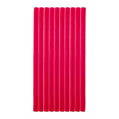 Bigudiuri flexibile, ondulare par, set 10 bucati, rosu