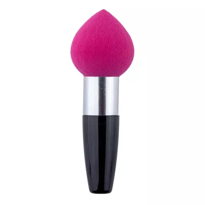 Burete makeup cu maner, pentru fondul de ten - red + black