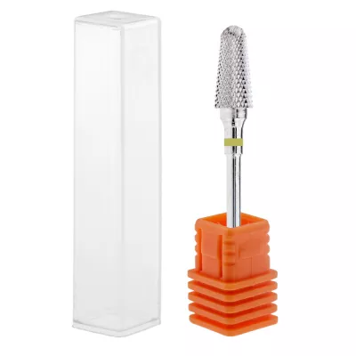 Capat freza din carbid, Lila Rossa, varf conic, argintiu, duritate extra fina, cf02-1xf