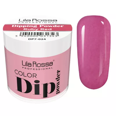Dipping powder color, Lila Rossa, 7 g, 024 ruby red