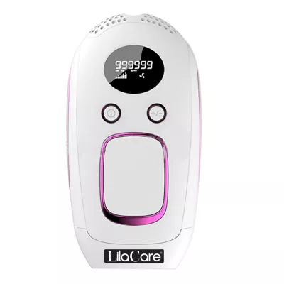 Epilator IPL Lila Care, epilare definitiva, 999.999 pulsatii, 5 trepte de putere, Alb / Mov