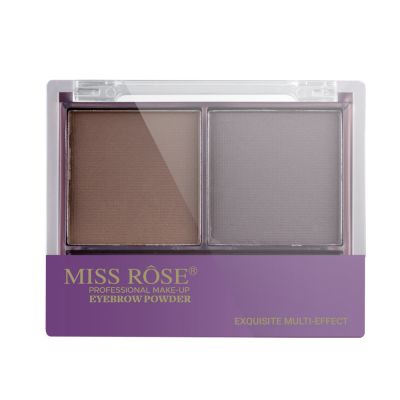 Fard de sprancene Miss Rose Eyebrow Powder 02, cu aplicator