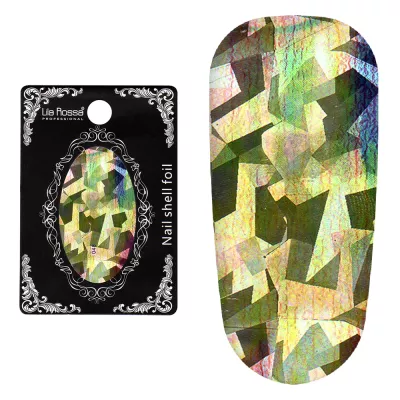 Folie decor unghii, Lila Rossa, cu adeziv, holografica, 048