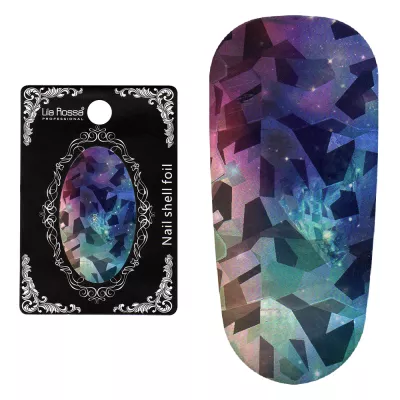 Folie decor unghii, Lila Rossa, cu adeziv, holografica, 075