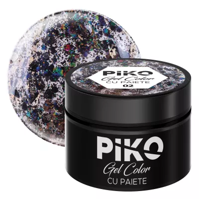 Gel color cu paiete Piko, 5g, 02