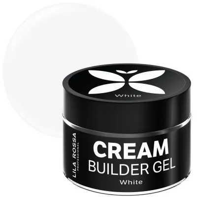 Gel de constructie, Lila Rossa, Cream Builder Gel, White, 50 g