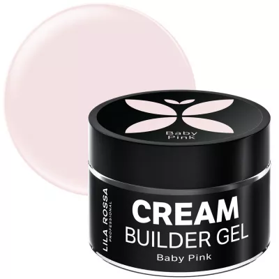 Gel de constructie, Lila Rossa, Cream Builder Gel, Baby Pink, 50 g