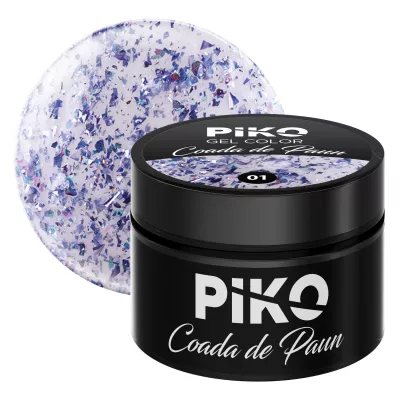 Gel UV color Piko, Coada de paun, 5g, model 01