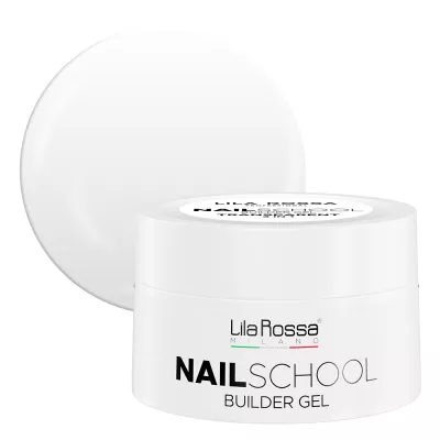 Gel de constructie, Lila Rossa NailSchool, 50 g, bianco estremo