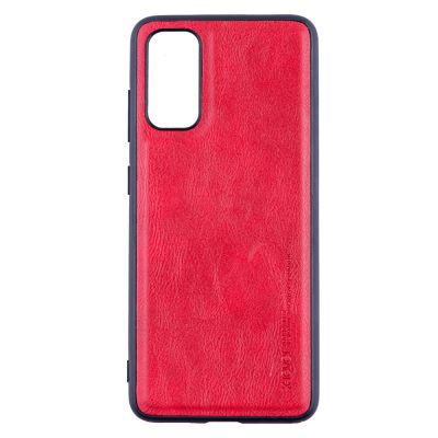 Husa Loomax de protectie pentru Samsung S20 Plus, anti-soc, din piele ecologica, subtire, visiniu