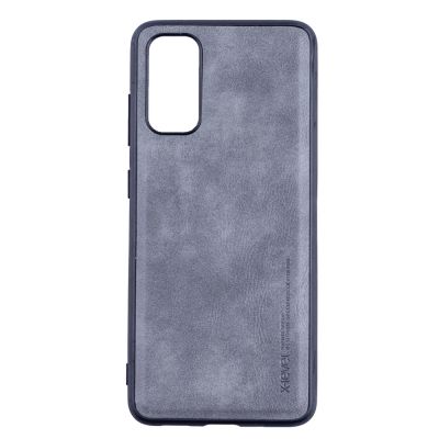 Husa Loomax de protectie pentru Samsung S20 Plus, anti-soc, din piele ecologica, subtire, gri carbune