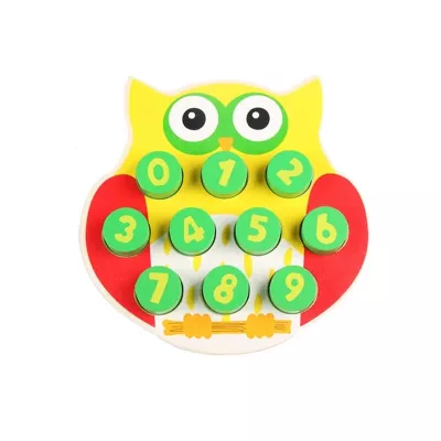 Puzzle sortare din lemn Karemi, model bufnita