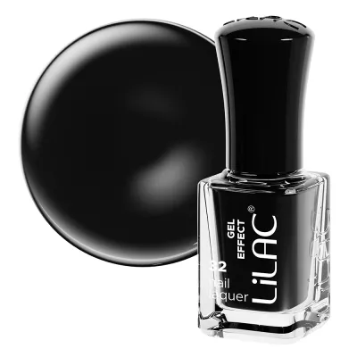 Lac de unghii Lilac, Gel Effect, 6 g, Black